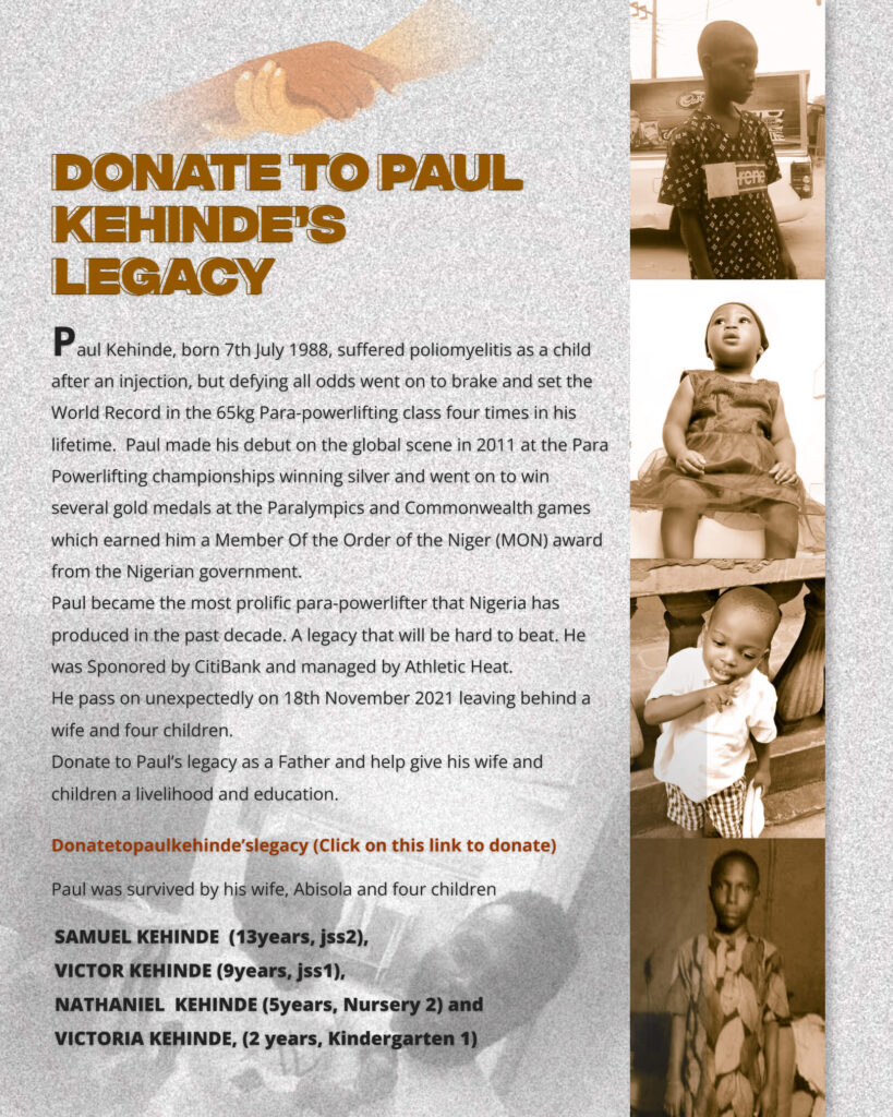 Paul Kehinde Donation Page